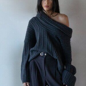 Oak and Fort off-the-shoulder oversized sweater